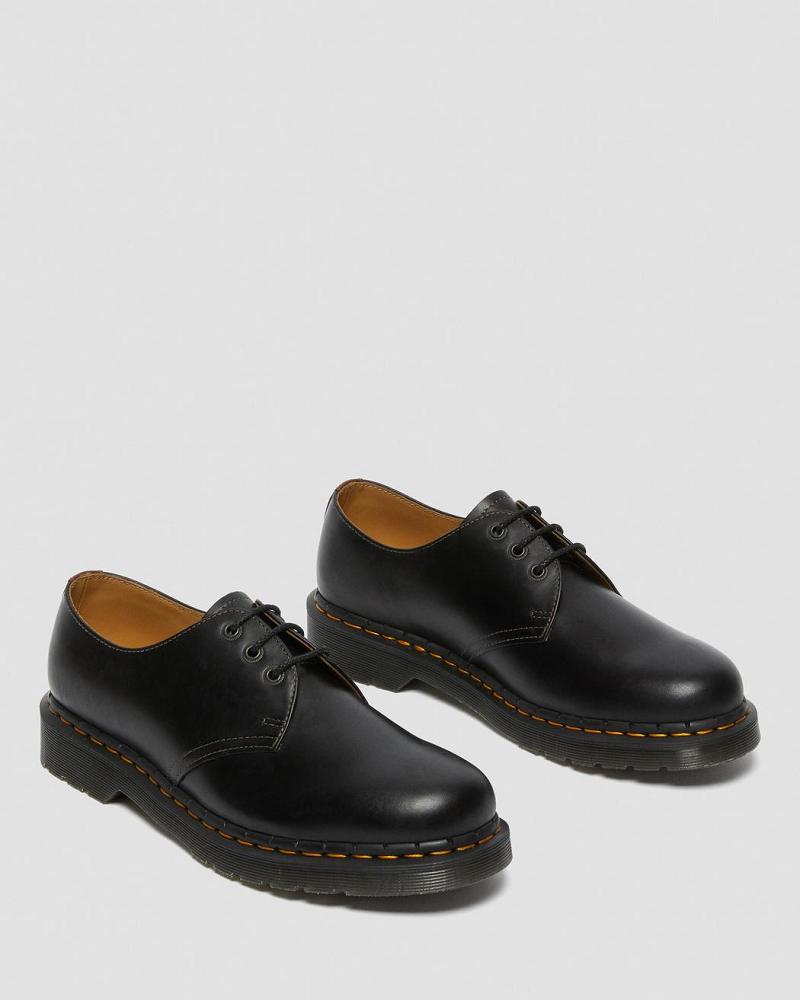 Black / Brown Men's Dr Martens 1461 Men's Abruzzo Leather Oxfords Shoes | CA 598DFM